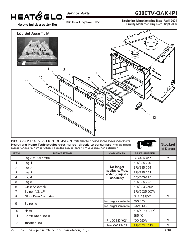 Fe26ferroviaページ 6000TV-OAK-IPI Manual – Fire-Parts.com