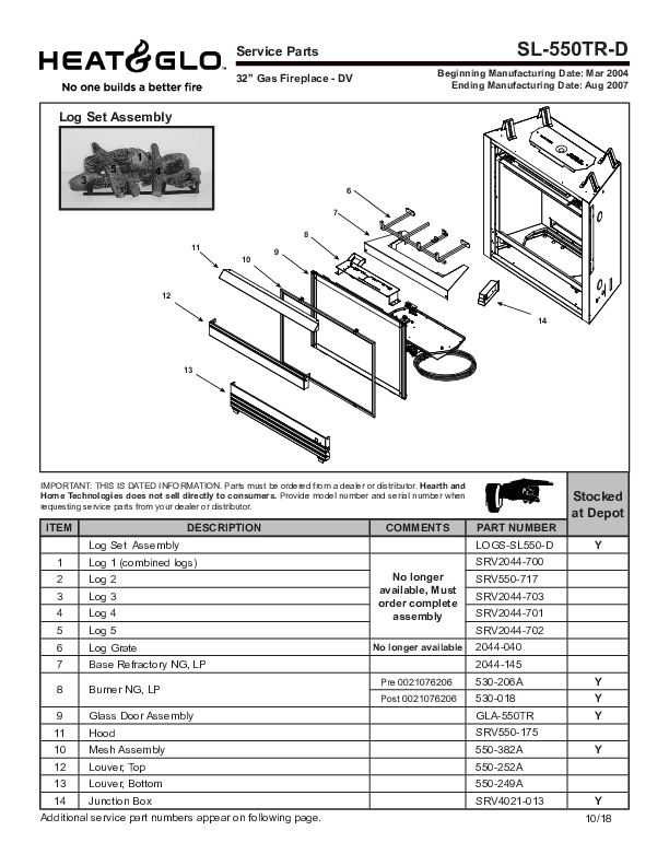 SL-550TR-D Manual – Fire-Parts.com