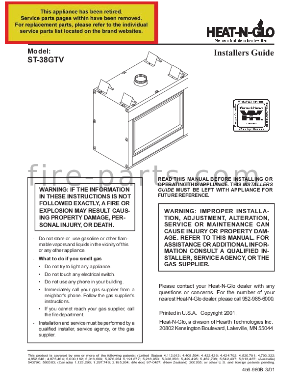St 38gtv Manual Fire Parts Com