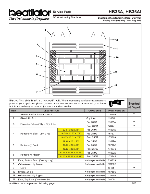 HB36AI Manual – Fire-Parts.com