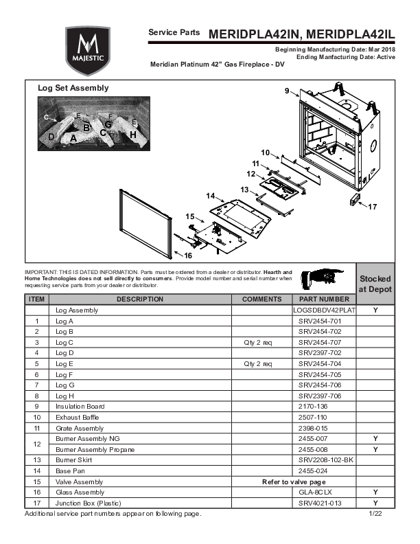 Meridian Platinum 36-42 w-IFT - MERIDPLA36 - MERIDPLA42 Manual