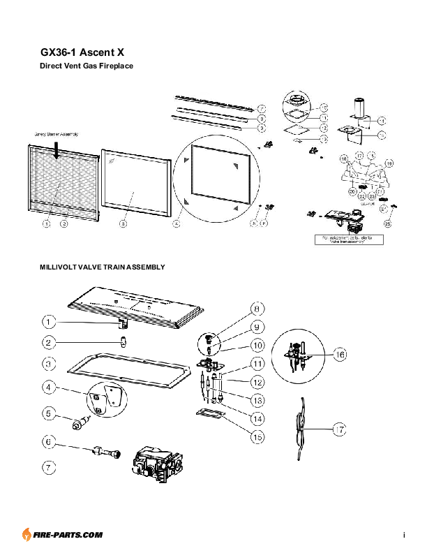 GX36NTR-1, GX36NTRE-1, GX36PTR-1, GX36PTRE-1 Manual – Fire-Parts.com