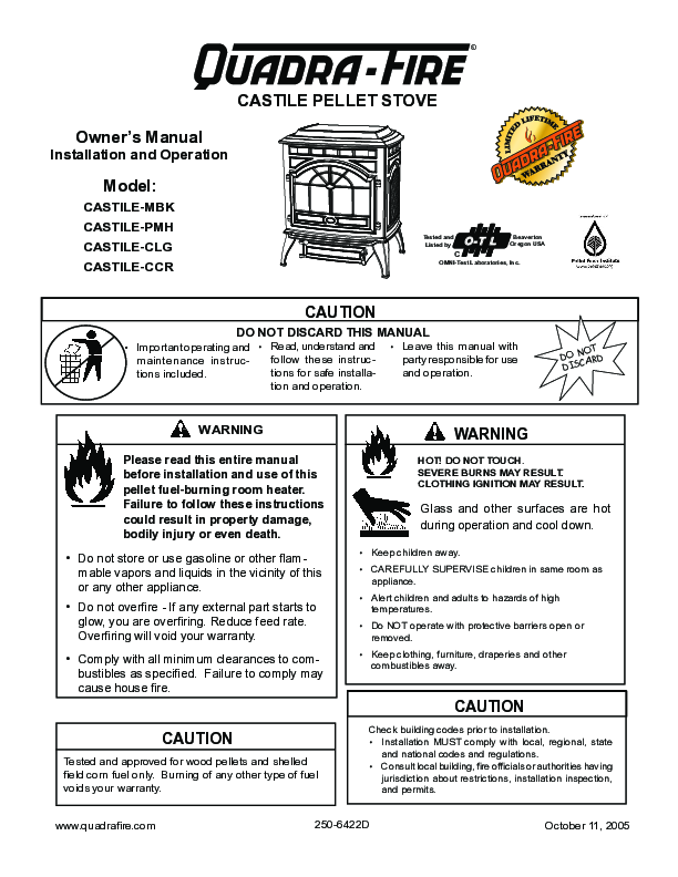CASTILE-MBK-B Manual – Fire-Parts.com