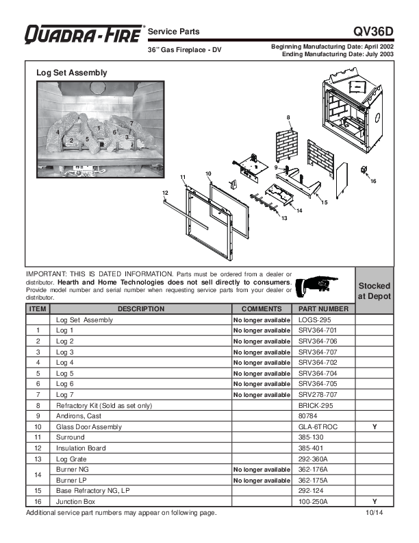 Cu-poページ QV36D Manual – Fire-Parts.com