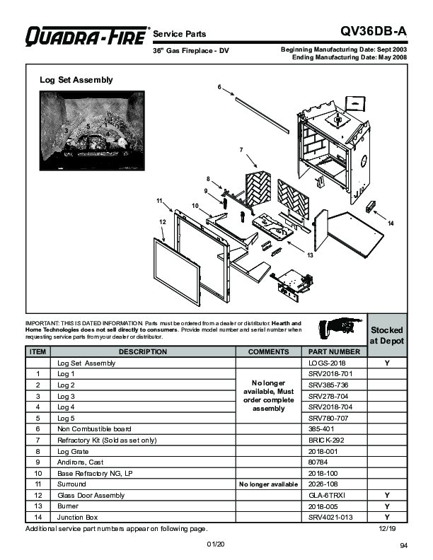 QV36DB-A Manual – Fire-Parts.com